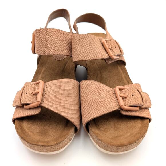 Eurosoft by Sofft Glinda Cork Wedge Sandal Women's Cognac Size US6.5 EU37 - Picture 2 of 11